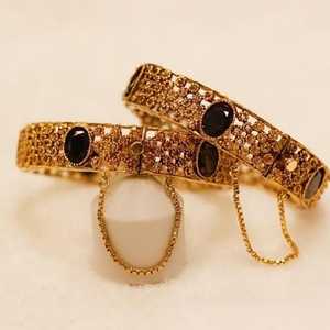 Wholesale Women's <b>Bangles</b> Fashion Jewelry <b>Sets</b> Gold Plated Designer Artificial Bracelets Fashion Accessories Collection - Product Image 3