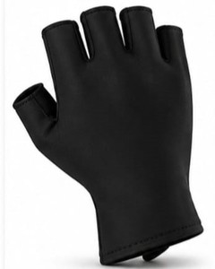 Gants de cyclisme d'hiver demi-doigts en cuir respirant pour homme, style universel pour la course à vélo - Product Image 2