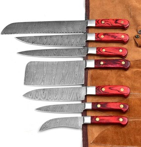 Juego de Cuchillos de Chef de Acero Inoxidable Forjado, Cinco Piezas, Ambidiestros, Mango de Madera, Hechos a Mano, OEM, Cuchillos Profesionales - Product Image 1