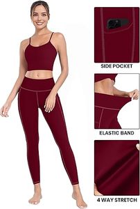 Leggings de yoga taille haute avec poches pour femmes, pantalon de yoga extensible ultra doux pour l'entraînement - Product Image 5