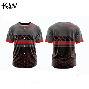 Camiseta Deportiva Personalizada Estilo Béisbol con Botones, Uniforme Ligero para Entrenamiento, Diseño por Sublimación, Ropa Deportiva, Pedido al por Mayor - Product Image 3