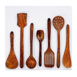 Attractive Design Wooden Cooking Utensils Set Handcrafted Non-Stick Wooden Spoons And Spatulas Eco-Friendly Kitchen Cookware - Product Image 2