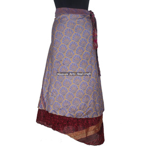 New Wholesale Wear Wrap Around Skirts Reversible Vintage Silk <b>Magic</b> 38 Inch Long Wrap Skirt Halter Tube Indian <b>Beach</b> Wear - Product Image 4
