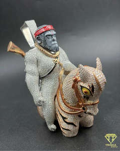 จี้ฮิปฮอปรูปม้ากอริลลาสุดเท่ ประดับเพชรโมอิสซาไนต์คุณภาพสูง ผลิตจากเงินแท้ 925 - Product Image 3