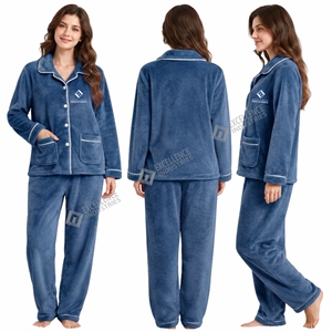 Pijamas de Invierno para Mujer de la Mejor Calidad, Suaves y Cálidos, de Forro Polar, Conjunto de Dos Piezas, Ropa de Dormir de Manga Larga, Conjunto Cómodo para Estar en Casa - Product Image 6