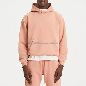 เสื้อมีฮู้ดผู้ชายวินเทจมีฮู้ดใส่ได้ทั้งชายและหญิงเสื้อมีฮู้ดลายเทอร์รี่ฝรั่งเศสออกแบบโลโก้ได้ตามต้องการ - Product Image 2