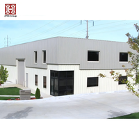 Structure de bâtiment en acier résistante au vent, charpente de portique pour entrepôt, hangar certifié ISO