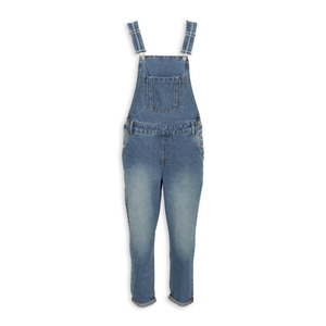 Peto vaquero de talla grande para mujer, de algodón transpirable de alta calidad, ropa exterior informal de moda para mujer, con logotipo personalizado. - Product Image 6