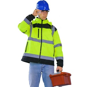 Reflective Safety <b>Jacket</b> Hi Vis Industrial Workwear Construction <b>Worker</b> Safety Clothing High Visibility Reflective Safety <b>Jacket</b> - Product Image 5