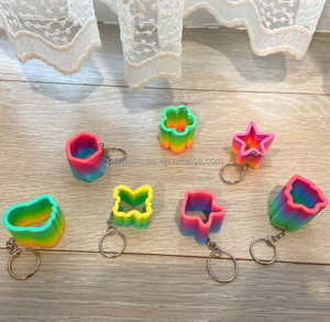 พวงกุญแจเหล็กกลมลายยิ้ม พิมพ์ลายด้วย UV ทนทาน ใช้เป็นอุปกรณ์เสริมกระเป๋านักเรียน ของแจก - Product Image 4