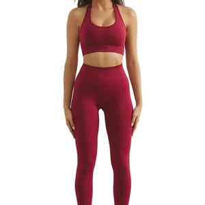 Conjunto de Yoga de Diseño Superior para Mujer, Leggings Elásticos Personalizados de Cintura Media, Talla Adulto, Suaves y Elásticos, Conjunto de Yoga Deportivo y Elegante - Product Image 4