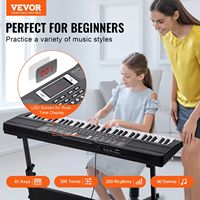 61-Key Digital Portable Electric Piano Keyboard with 200 Tones and 200 Rhythms
