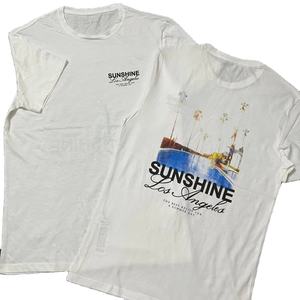 T-shirts pour hommes en coton 100% tricoté, teint en fil, col rond, grandes tailles, respirants et à séchage rapide, vente en gros - Product Image 2