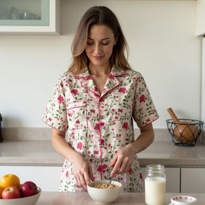 Chemise à manches courtes avec short Enlightened Garden Reverie Ethically Sourced Soft Loungewear - Product Image 2