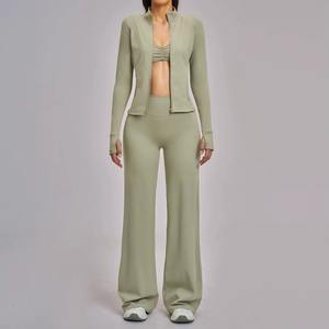 Conjunto Deportivo de Manga Larga para Gimnasio, Leggings y Sujetador Deportivo, Ropa Deportiva para Mujer - Product Image 5