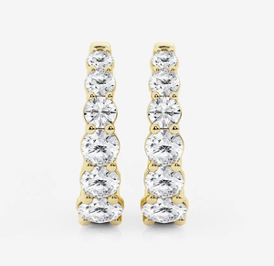 Pendientes de Aro, Pendientes de Diamantes, Pendientes de Oro y Plata, Pendientes de Diamantes Cultivados en Laboratorio, Joyería Fina para Mujer - Product Image 3