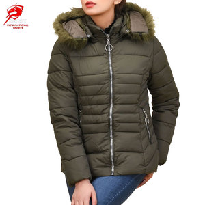 Vestes matelassées modernes et élégantes pour femmes, idéales pour l'hiver, couleur unie, fermeture éclair intégrale, vêtements de sport. - Product Image 1