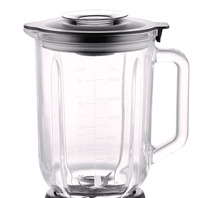 Mixeur de table YIDA MHMF YD-2229 700W, carafe en verre 1,5L (base en acier inoxydable), 5+ vitesses + fonction Pulse, 6 lames pour broyer la glace, détachable, usage domestique