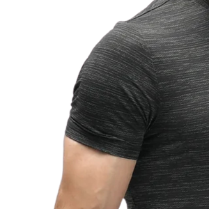 Custom <b>Black</b> Men's <b>Compression</b> <b>Shirt</b> Quick Dry Gym Workout Running Fitness Athletic Short Sleeve Performance Tee - Product Image 4