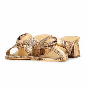 Sandalias de tacón formales doradas FR8331 - Product Image 3