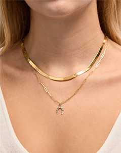 Colgantes de Diamantes Cultivados en Laboratorio en Forma de U de Herradura, Oro Sólido de 14K, Joyería Fina de Lujo para Uso Diario y en Capas, Regalo al por Mayor - Product Image 2