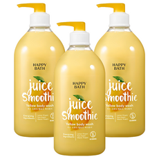 Offerta Speciale: Set da 3 Bagnoschiuma Happy Bath Juice Smoothie Giallo 820g, Profumo Rinfrescante di Yuzu - Product Image 1