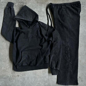 Chándales de Algodón de Diseño al por Mayor, Ropa Urbana, Chándal Vintage con Lavado Ácido - Product Image 1