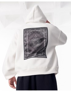 Men's Hooded Sweatshirt Regular Fit Polyester/Cotton French Terry Breathable Pocket Digital Patchwork Design <b>Back</b> Applique - Product Image 6