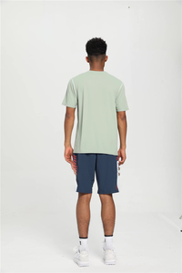 T-shirts de sport athleisure élégants à manches courtes coupe ajustée, coupe-vent et séchage rapide pour hommes – Vente directe usine - Product Image 4