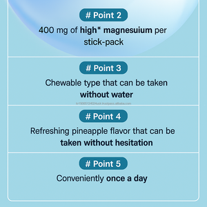 Sachets de poudre de magnésium haute puissance Complément quotidien Mélange pour boisson à l'ananas tropical - Product Image 2