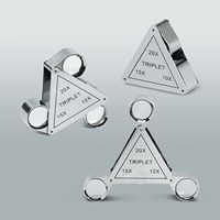 Metal Pocket Magnifier Triplet Lens 18mm Magnifying Glass 10x 15x 20x Leather Case for Jewelry Repair Reading Gem Inspection