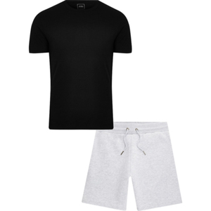 Men Custom Two Piece Shorts Set Solid Casual Summer Breathable Quick Dry Polyester/Cotton Private Label Bulk Supplier - Product Image 4
