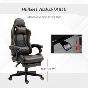 Sedia da Ufficio Ergonomica Marrone con Schienale Alto, Girevole e Reclinabile, Supporto Lombare, Certificata BIFMA, Poltrona Direzionale in Legno - Product Image 4