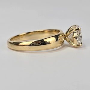 2 Carat 10k Yellow <b>Gold</b> Rhodium Plated Lab Diamond Oval Cut Luxury Engagement & Anniversary <b>Ring</b> - Product Image 3