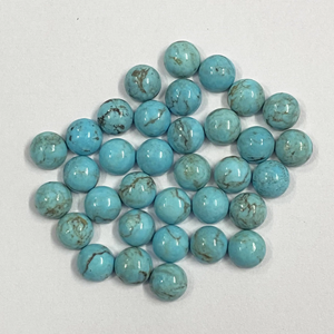 Turquesa Matriz Dorada 100% Natural Rara de 7mm, Cabujones Redondos Lisos, Piedras Preciosas Curativas Sueltas al por Mayor de Proveedor Verificado - Product Image 2