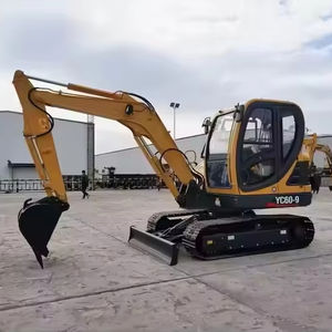 High Efficiency 3 Ton Used Yellow Digger with Reinforced Steel Tracks and Enclosed Operator Cab for Urban Trenching - Product Image 1