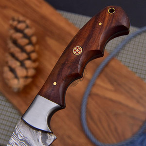 Top Trending Hand-Forged Damascus Steel Fillet Fishing <b>Knife</b> 8" Blade Ambidextrous Design Extra <b>Sharp</b> Silver Spacer Rosewood - Product Image 4