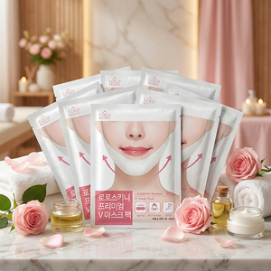 แผ่นมาส์กหน้าไฮโดรเจลคอลลาเจนรูปตัววีแบบพรีเมียม สำหรับใต้ตา ลำคอ และกรอบหน้า - ปราศจากน้ำมันและสารแต่งกลิ่น - Product Image 3