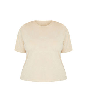 T-shirt décontracté pour femme, délavé à l'acide, poids lourd, haute qualité, 100% coton, en vente - Product Image 6