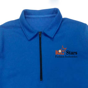 เสื้อสเวตเชิ้ตครึ่งซิป ผ้าฟลีซ คอโอ ปักโลโก้ด้านหน้า ผ้าฝ้าย 100% ระบายอากาศได้ดี - Product Image 3