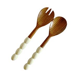 Juego de 2 Servidores de Ensalada de Madera de Acacia Natural, Herramientas de Ensalada Hechas a Mano, Ecológicas y de Lujo para Uso en la Cocina del Hogar - Product Image 4
