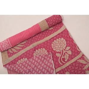 Block Print Vintage Washable Cotton <b>Kantha</b> Gudri Handmade Reversible Quilt Bedspread <b>Throw</b> for Bedroom Decoration - Product Image 5