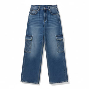 Servicio OEM de jeans vaqueros holgados para mujer, estilo relajado y de corte suelto, diseñados para el uso diario. - Product Image 3