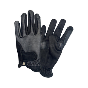 Black Horse Riding <b>Gloves</b> Men Women Full Finger Equestrian <b>Gloves</b> Anti Slip Leather Grip Winter Outdoor Riding <b>Gloves</b> - Product Image 1