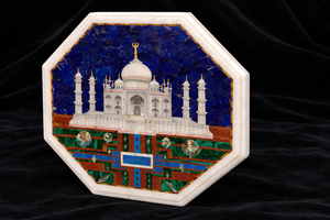 โต๊ะกาแฟฝังหินอ่อน ดีไซน์ทันสมัย ทำด้วยมือ หินลาพิส ลาซูลี หินพีเอตระดูรา เป็นมิตรกับสิ่งแวดล้อม เหมาะสำหรับงานดิวาลี ใช้ในสำนักงาน ผลิตโดยผู้ผลิต - Product Image 2