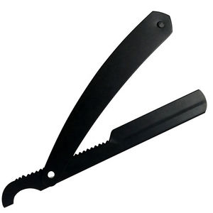 Premium Folding Straight <b>Razor</b> <b>Single</b> <b>Blade</b> Stainless Steel Plastic Handle Barber Shaving Knife Reusable Cut Throat <b>Razor</b> - Product Image 2