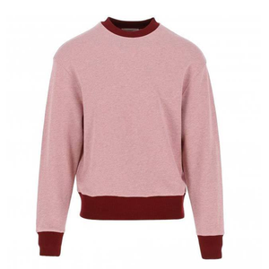 Unisex <b>Pink</b> Crew Neck Pullover Knitted <b>Sweatshirt</b> Regular Fit Solid Color Autumn Casual Wear - Product Image 5
