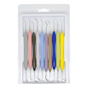 Kit d'instruments de restauration dentaire en composite avec poignée en silicone, 10 pièces, ARMANDIOUS INDUSTRIES - Product Image 3