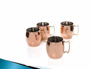 Ensemble de verres en cuivre de luxe au design martelé, écologique, pour la maison et l'extérieur, porte-boissons de qualité supérieure - Product Image 6