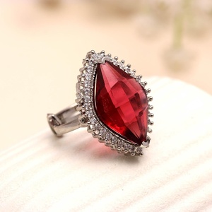 Garnet Gemstone Bridal <b>Ring</b> in 925 <b>Sterling</b> <b>Silver</b> Marquise Cut Orange Coral Halo Wedding Statement Engagement <b>Ring</b> for Women - Product Image 1